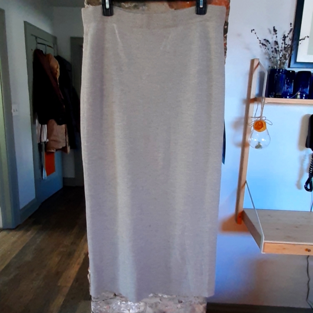 EILEEN FISHER gray wool skirt